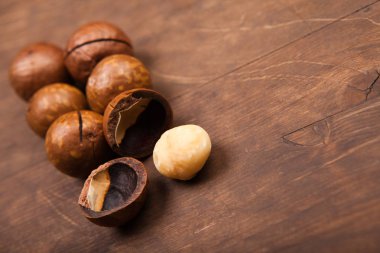 Macadamia nut ahşap masa 