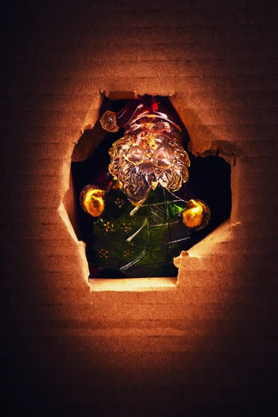 Бумажная Коробка Санта Клауса — стоковое фото