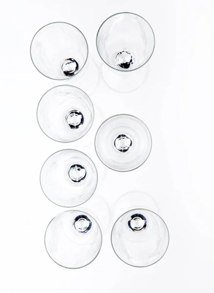 アルファベット空シャンパン グラス白背景 — ストック写真