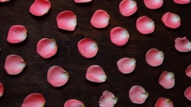 Petal gül ahşap masa hd ayak pembe