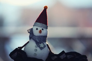 Tekstil kardan adam pencere arka plan 