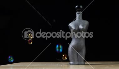 sabun köpüğü kadın siluet şişe koyu arka plan hd ayak 