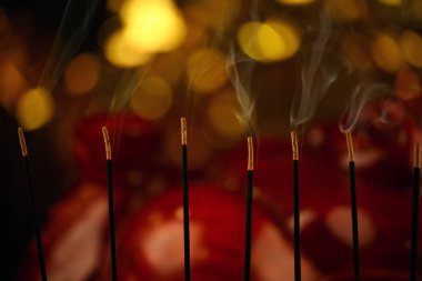 Buda ahşap şekil aroma altın bokeh sopa 