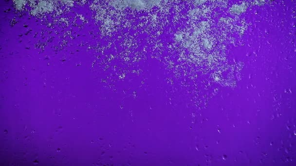 Vetro Neve Viola Sfondo Metraggio — Video Stock