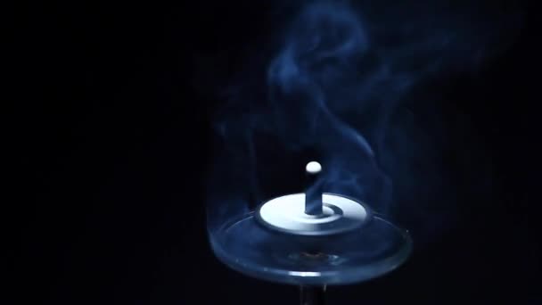 Spinner Fumaça Escuro Fundo Ninguém Imagens — Vídeo de Stock