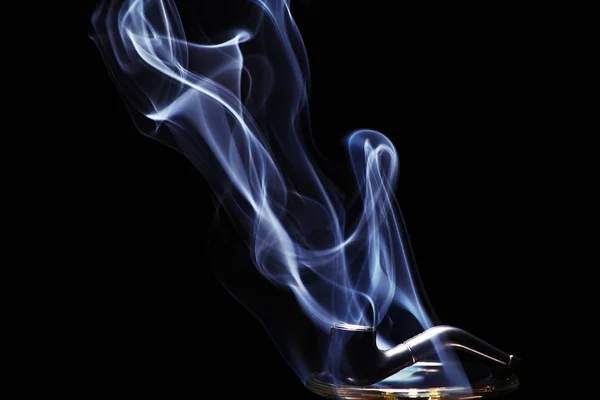 Дым Трубы Темный Фон — стоковое фото