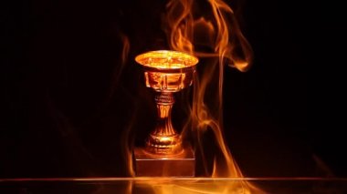 Gold Kupası duman yansıma koyu arka plan kimse hd ayak 