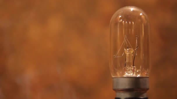 Lampe Électrique Fumée Fond Sombre Images — Video