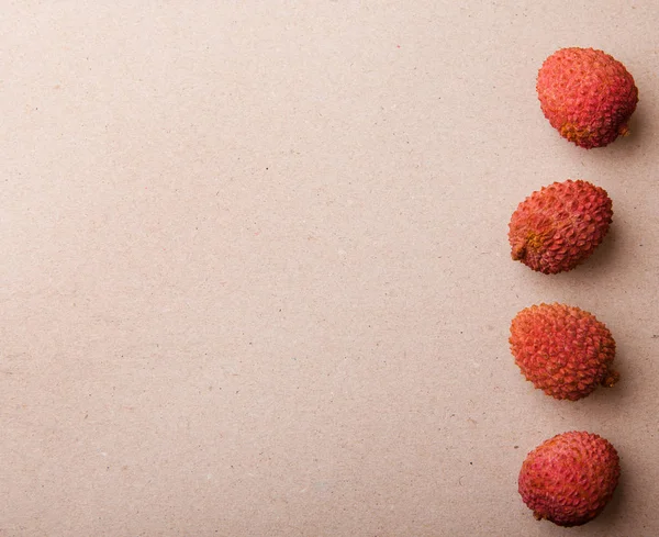 Lychee Vruchten Niemand Achtergrond Papier — Stockfoto