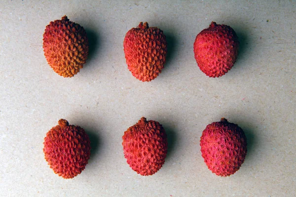 Lychee Vruchten Niemand Achtergrond Papier — Stockfoto