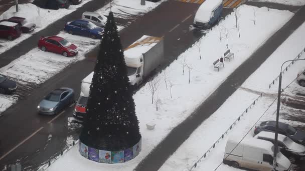 Inverno Moscovo Cidade Rua — Vídeo de Stock