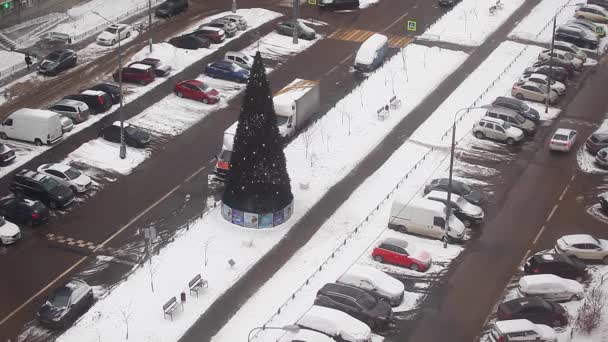 Inverno Moscovo Cidade Rua — Vídeo de Stock