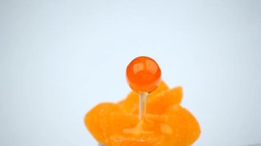 sıcak karamel mandarine lolipop şeker hd ayak 