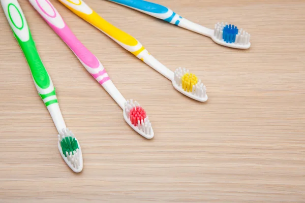Colours Toothbrush Studio Nobody — Stock Photo, Image