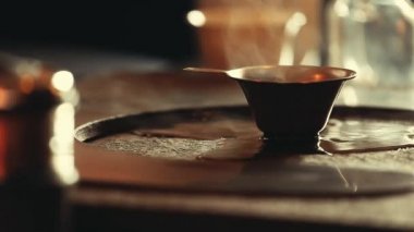 Çin çay metalik filtre töreni sabah saat 