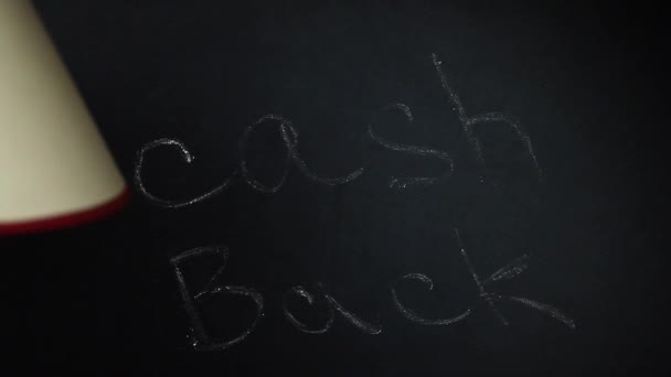ランプ黒板キャッシュ バック本文の の映像 — ストック動画