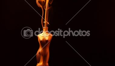 kadın siluet duman koyu arka plan hd ayak 