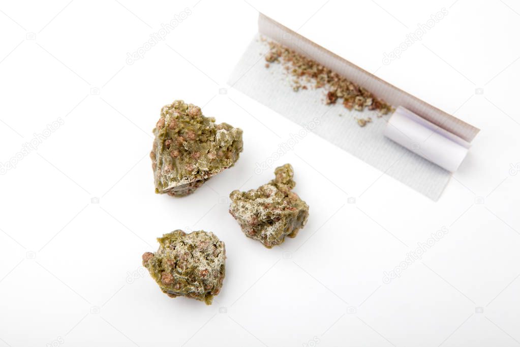 candy rolling papers white background
