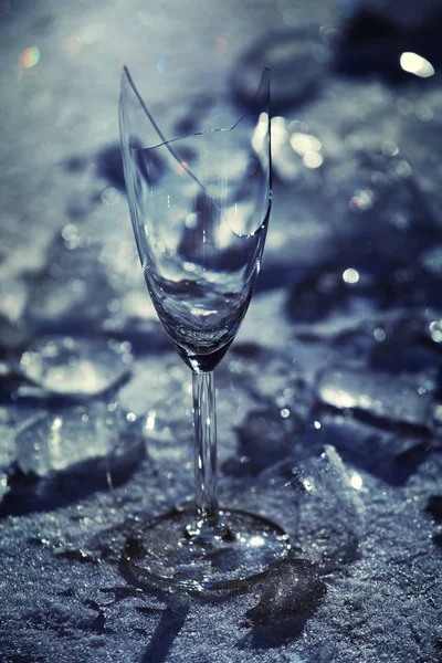 Ledové Střepy Šampaňské — Stock fotografie