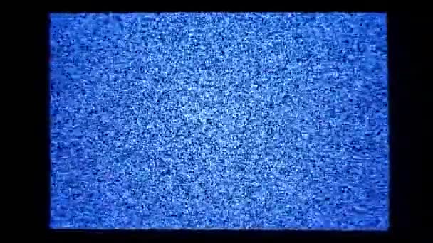 Stary Uszkodzony Telewizor Nagrania Nikt Nie — Wideo stockowe