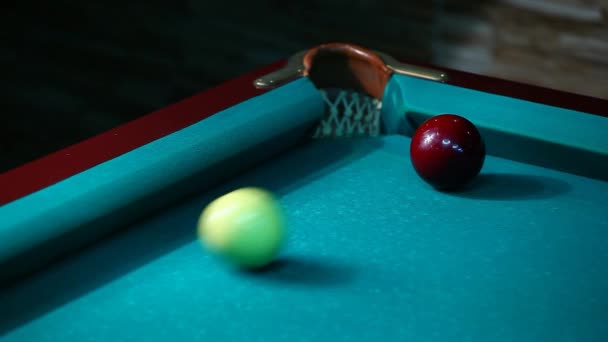 Russian Billiard Game Footage — Stock Video