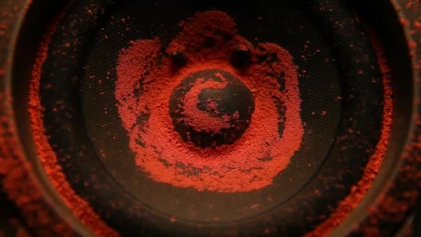 Музичний Динамічний Червоний Крейдяний Бас Ніхто Кадри — стокове відео