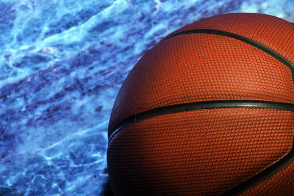 Basketbal Přírodní Ostré Mramorové Pozadí Nikdo — Stock fotografie