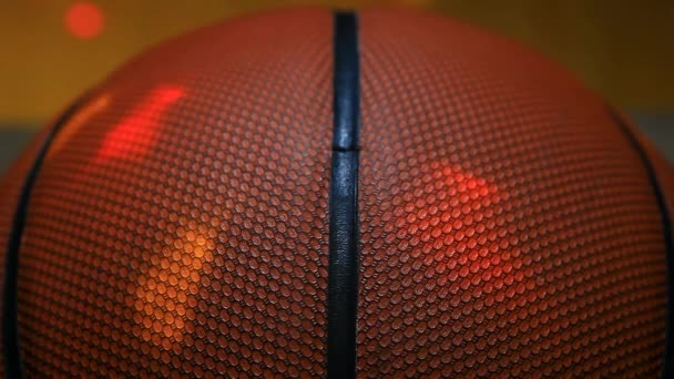 Μπάλα Μπάσκετ Φως Κανείς Βίντεο — Αρχείο Βίντεο