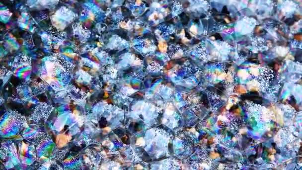 Мыльные Пузыри Природного Камня Фон Кадры Никто — стоковое видео