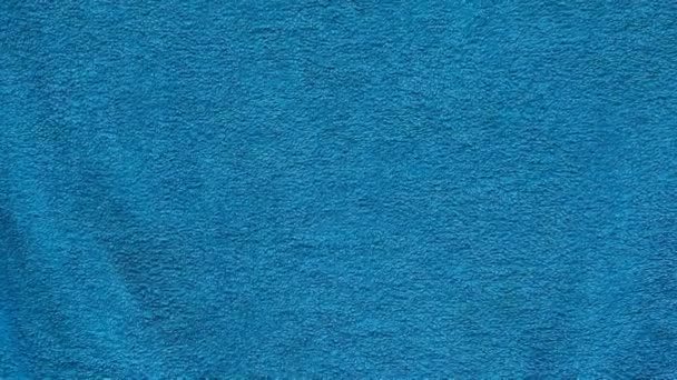 Blauwe Textiel Handdoek Wind Achtergrond Niemand Beelden — Stockvideo
