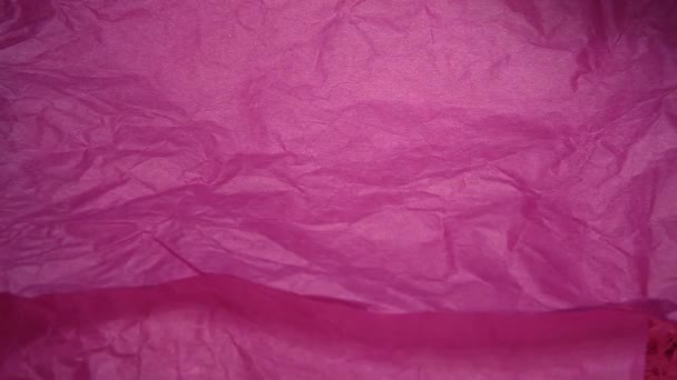 Öppen Låda Rosa Papper Bakgrund Ingen Bilder — Stockvideo