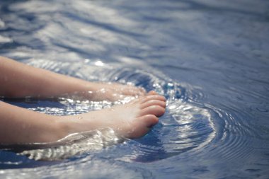 children foot swimming pool background   clipart