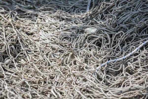 Handgemaakte Zee Vissen Netto Achtergrond — Stockfoto