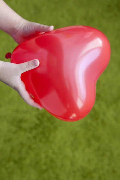 Niños Mano Globo Lana Fondo — Foto de Stock