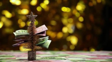 Köknar ağacı para masası altın bokeh hd görüntü 