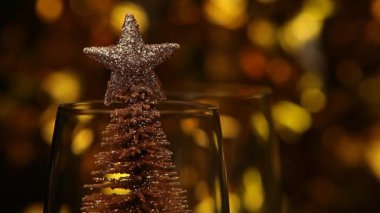 Şampanya yıldızı Altın Bokeh Hd görüntüleri 