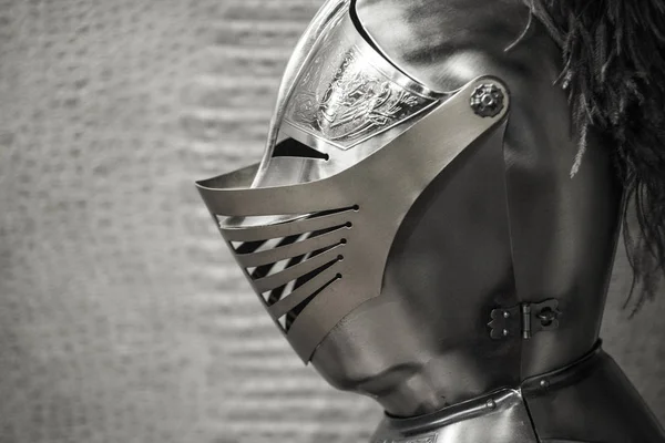 Рыцарь Стальной Шлем Стены Фона — стоковое фото