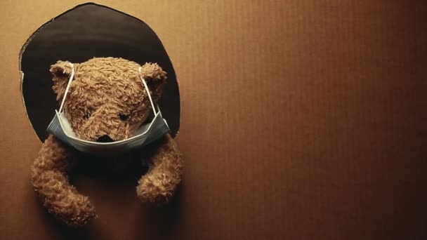 玩具熊背景文件的片段 — 图库视频影像