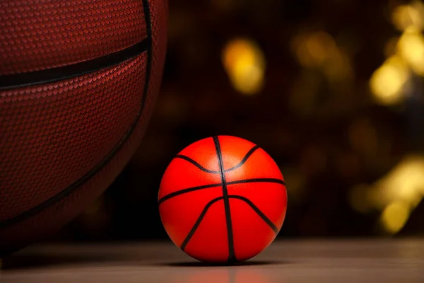 Obrázek Basketbalu Tmavé Pozadí — Stock fotografie