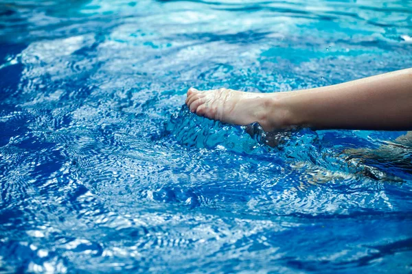 Image Swimming Pool Children Foot — Stock Photo, Image