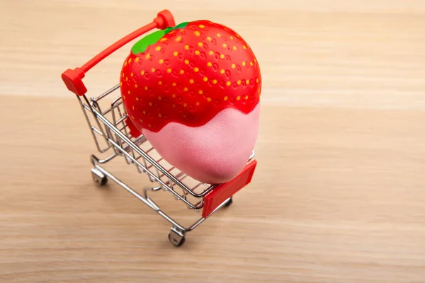 Image Fond Table Trolley Fraise — Photo