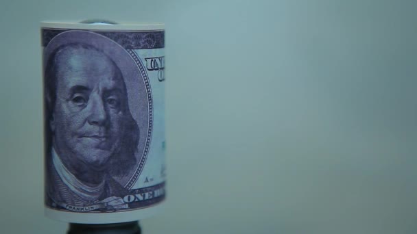 钞票灯泡的镜头 — 图库视频影像