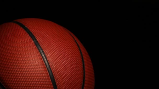 Beelden Van Basketbal Donkere Achtergrond — Stockvideo