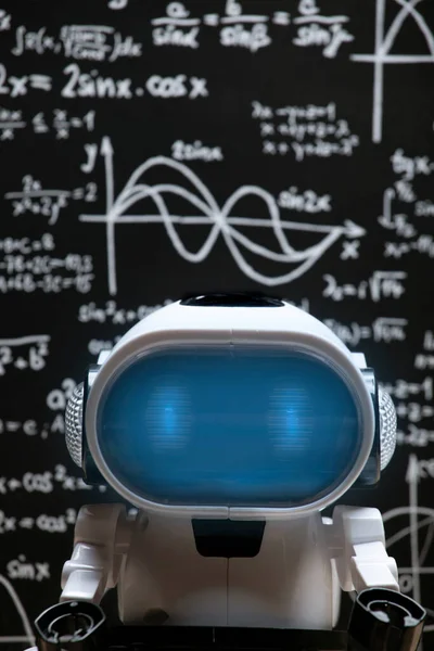 Image Robot Chalk Board — Stock Photo, Image