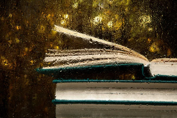 image of window book rain drop