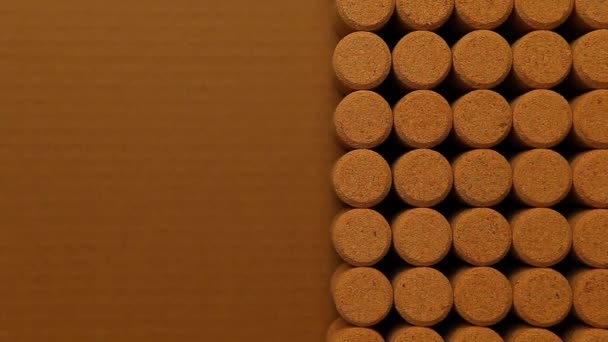 Footage Wooden Cork Background — Stock Video