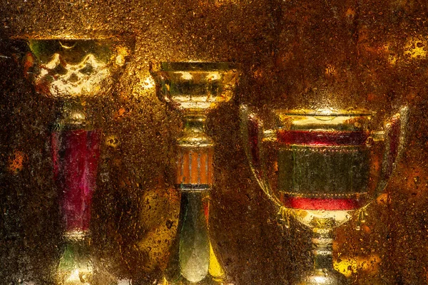 Altın Bardak Damlası Görüntüsü — Stok fotoğraf