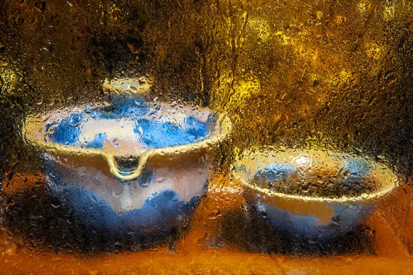Изображение Капли Воды Чашки Чая — стоковое фото
