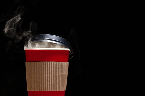 Image Paper Cup Dark Background — Stock Photo, Image