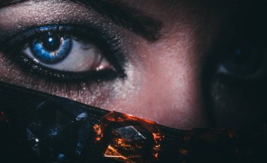 doğulu bir kadının gözleri, makro